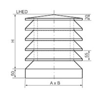 Rokaflex Lamellenhaube NW125 für Außen- und...