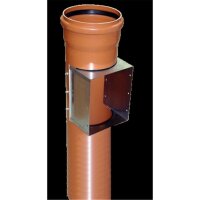 Wäscheabwurf Schurrenrohr KG mit Edelstahlschurre -...