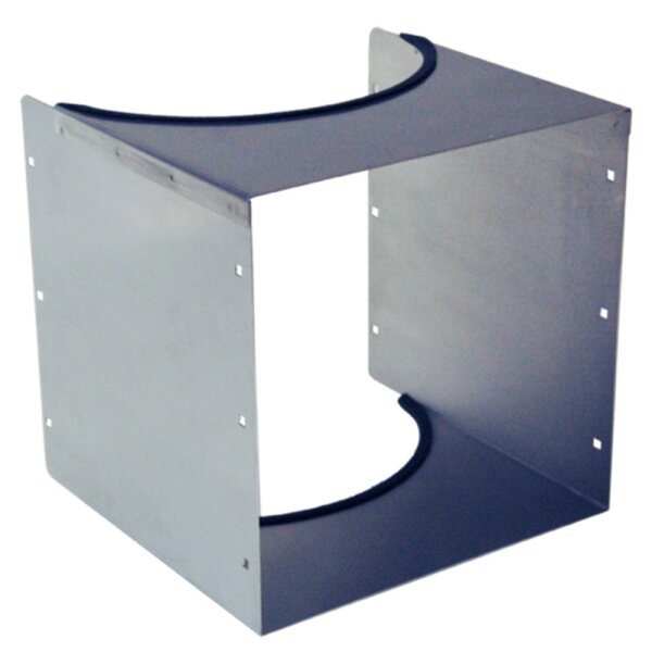 Austrovac Anbau-Schurre breit für KG-Rohrdurchmesser Ø 315 mm 300 x 300 mm Edelstahl