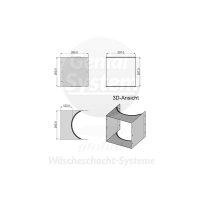 Austrovac Anbau-Schurre breit für KG-Rohrdurchmesser...