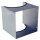 Austrovac Anbau-Schurre breit für KG-Rohrdurchmesser Ø 315 mm 300 x 300 mm Edelstahl