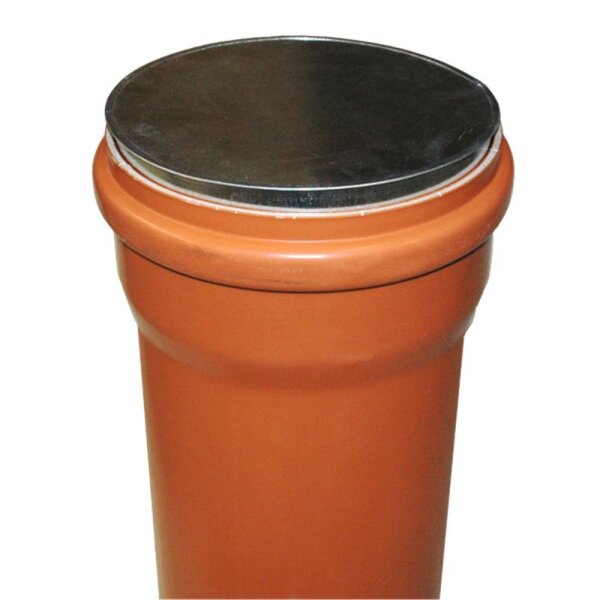 Wäscheabwurf Rohrdeckel für Rohrdurchmesser Ø 300 mm verzinkt