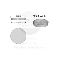 Austrovac Wäscheabwurf Rohrdeckel für Rohrdurchmesser Ø 300 mm verzinkt