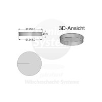 Austrovac Wäscheabwurf Rohrdeckel für Rohrdurchmesser Ø 250 mm verzinkt