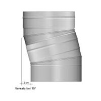 Austrovac VA-Bogen 15° für VA-Rohrdurchmesser Ø 250 mm