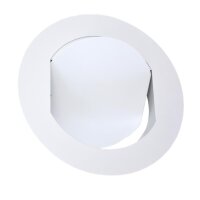 Wäscheabwurf Einwurftüre für Rohr-Ø 300 mm, Pendeltüre, Anschluss rund, Metall weiß RAL 9016 - mit Federmechanismus