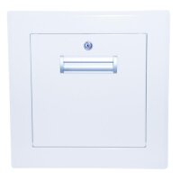 Wäscheabwurf Kippmulde Metall weiß – RAL...