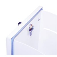 Wäscheabwurf Kippmulde Metall weiß – RAL...