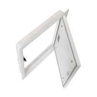 Austrovac Wäscheabwurf Einwurftüre 330x330 mm, Metallweiß mit Pushlock Funktion