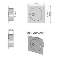 Wäscheabwurf Einwurftüre für Rohr-Ø...