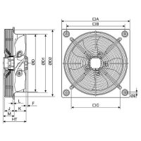 S&P HXBR-500-A ECOWATT V5 Axialventilator, EC, 230V