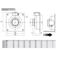 S&P VENT/V-100 N Rohrventilator, Wandmontage, DN100