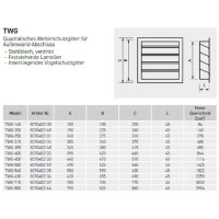 S&P TWG-560 Wetterschutzgitter, quadratisch