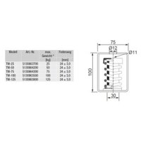 S&P TM-125 Schwingungsdämpfer (1 Stück), Zug
