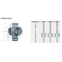 S&P RSG-160/80 VL Rauch-Schutz-Gehäuse, 2 Abzweige