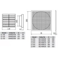 S&P LG-150 Lüftungsgitter