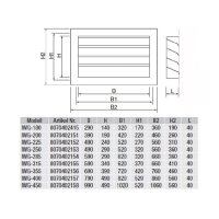 S&P IWG-250 Wetterschutzgitter, rechteckig
