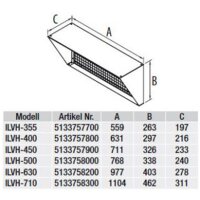 S&P ILVH-630 Ausblasstutzen, eckig, für ILHB/T