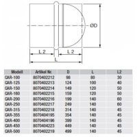 S&P CAR-100 Rückstauklappe, selbsttätig, DN100