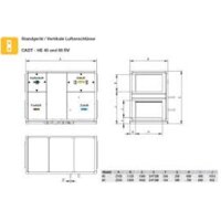 S&P Lüftungsgeräte mit Gegenstromwärmetauscher CADT-HE-D 60 LH PRO-REG WRG-Gerät, EC, Gegenstrom-WT, horizontal
