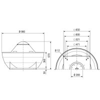 Maico Radial-Dachventilator DRD V 40/4 Ex 5418 m3/h,...