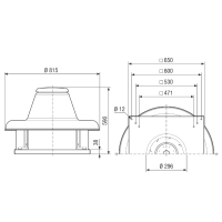 Maico Radial-Dachventilator ERD V 40/4 Ex 5418 m3/h,...