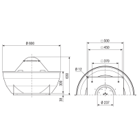Maico Radial-Dachventilator DRD V 35/4 Ex 3643 m3/h,...