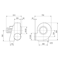 Maico Radialgebläse GRK R 45/4 D 4 Polig,...