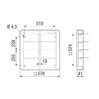 Maico Verschlussklappe VKKI 50 DN 500, Selbsttätige...