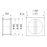 Maico Verschlussklappe VKKI 45 DN 450, Selbsttätige...