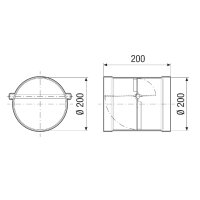 Maico Verschlussklappe VKKI 25 DN 250, Selbsttätige...