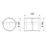 Maico Verschlussklappe VKKI 20 DN 200, Selbsttätige...