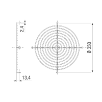 Maico Ansaugschutzgitter SGEI K 35 Nennweite 350,...