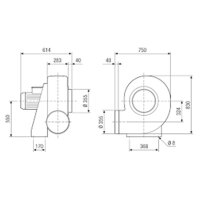Maico Radialgebläse GRK R 45/6 D Ex 6 Polig,...