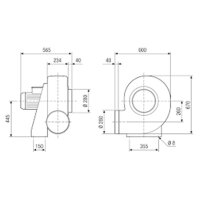 Maico Radialgebläse GRK R 40/4 D Ex 4 Polig,...