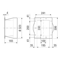 Maico Übergangsadapter URRI GR 25 DN 250, Übergangsadapter, Kunststoff