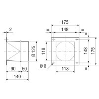 Maico Übergangsadapter URRI 14 Für Nennweite...