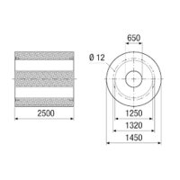 Maico Rohrschalldämpfer RSKI 125/2000 Nennweite...