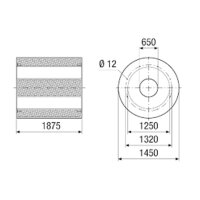 Maico Rohrschalldämpfer RSKI 125/1500 Länge...