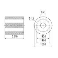 Maico Rohrschalldämpfer RSKI 112/2000 Länge...