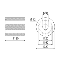 Maico Rohrschalldämpfer RSKI 112/1000 Länge...