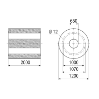 Maico Rohrschalldämpfer RSKI 100/2000 Länge...