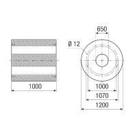 Maico Rohrschalldämpfer RSKI 100/1000 Länge...