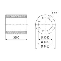 Maico Rohrschalldämpfer RSI 125/2000 Nennweite 1250,...
