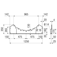 Maico Befestigungsfuß FUI 125 Befestigungsfuß...