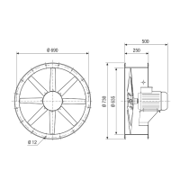 Maico Axial-Rohrventilaor DAR 63/4 1,1 15084 m³/h,...