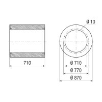 Maico Rohrschalldämpfer RSI 71/1000 Nennweite 710,...