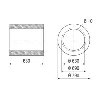 Maico Rohrschalldämpfer RSI 63/2000 Nennweite 630,...
