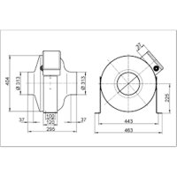 Maico ERR 31/1 EC Radial-Rohrventilator, DN 315, Motor...