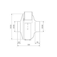 Maico ERR 25/1 EC Radial-Rohrventilator, DN 250, Motor...